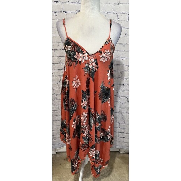 Goa Beachwear By Japana Tropical Pom Pom  Coverup Midi Dress Double V Size XL - Picture 3 of 7